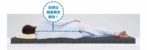 自然な寝姿勢を保持